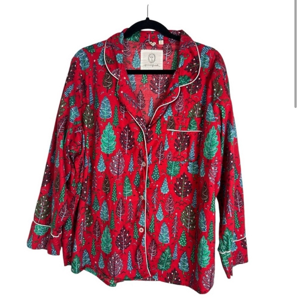 PrintFresh Twinkling Trees PajamaTop